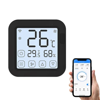 Tuya Smart Wifi IR Konditsioneer Töötleja Termostaat LCD Ekraan App Kontrolli Temperatuuri ja Niiskuse Andur Jälgib Termostaat