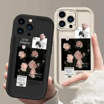 Uus Roosa Pleisse Telefon Case for iPhone 15 Pro Max 11 13 12 14 pluss XS X-XR 7 8 SE Pehme Põrutuskindel Candy Objektiivi kaitsekaas
