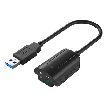 Väline USB-Audio helikaart, USB helikaardi Adapteri 7.1 Virtuaalse Kanali Kaabel Mikrofoni 3,5 Mm Liides helikaardid