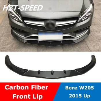 W205 FD Stiilis Carbon Fiber Front Bumper Lip Spoiler, Difuusor Jaoks Benz C-Klassi Nr.63 AMG Coupe 2015 Üles