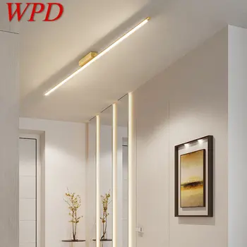 WPD Kaasaegse Messing laevalgusti LED Loominguline Lihtsus Pikad Ribad Lamp Koju, Garderoob Veranda Vahekäiguga Decor