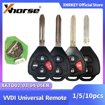 XRNKEY1/5/10tk Xhorse Toyota VVDI2/VVDI Peamine Vahend Max Programmeerija Universal Remote Juhe Võti 2/3/4 Nupud Auto Võtmed XKTO02/3/4